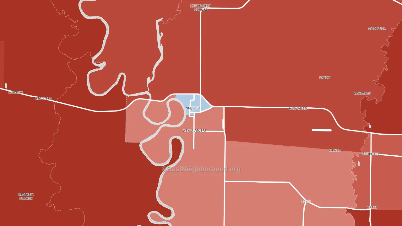 72006, AR block-group political-lean map