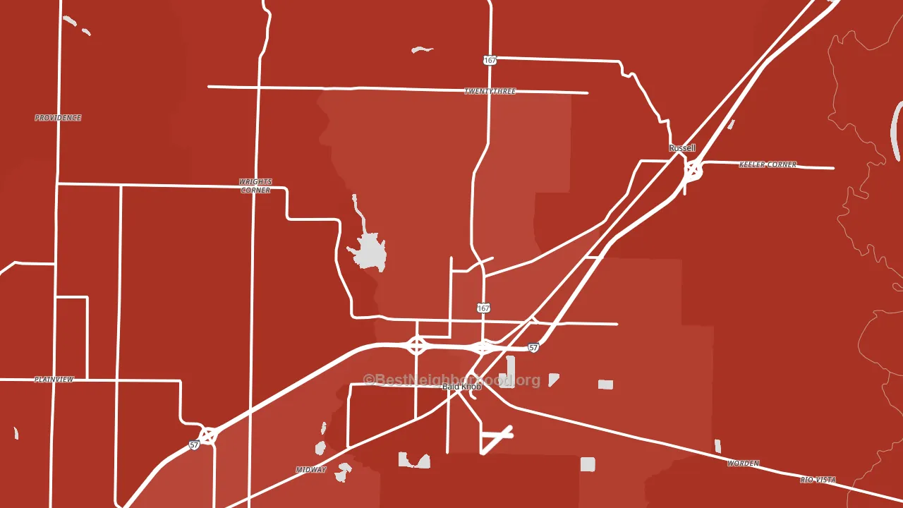 72010, AR block-group political-lean map