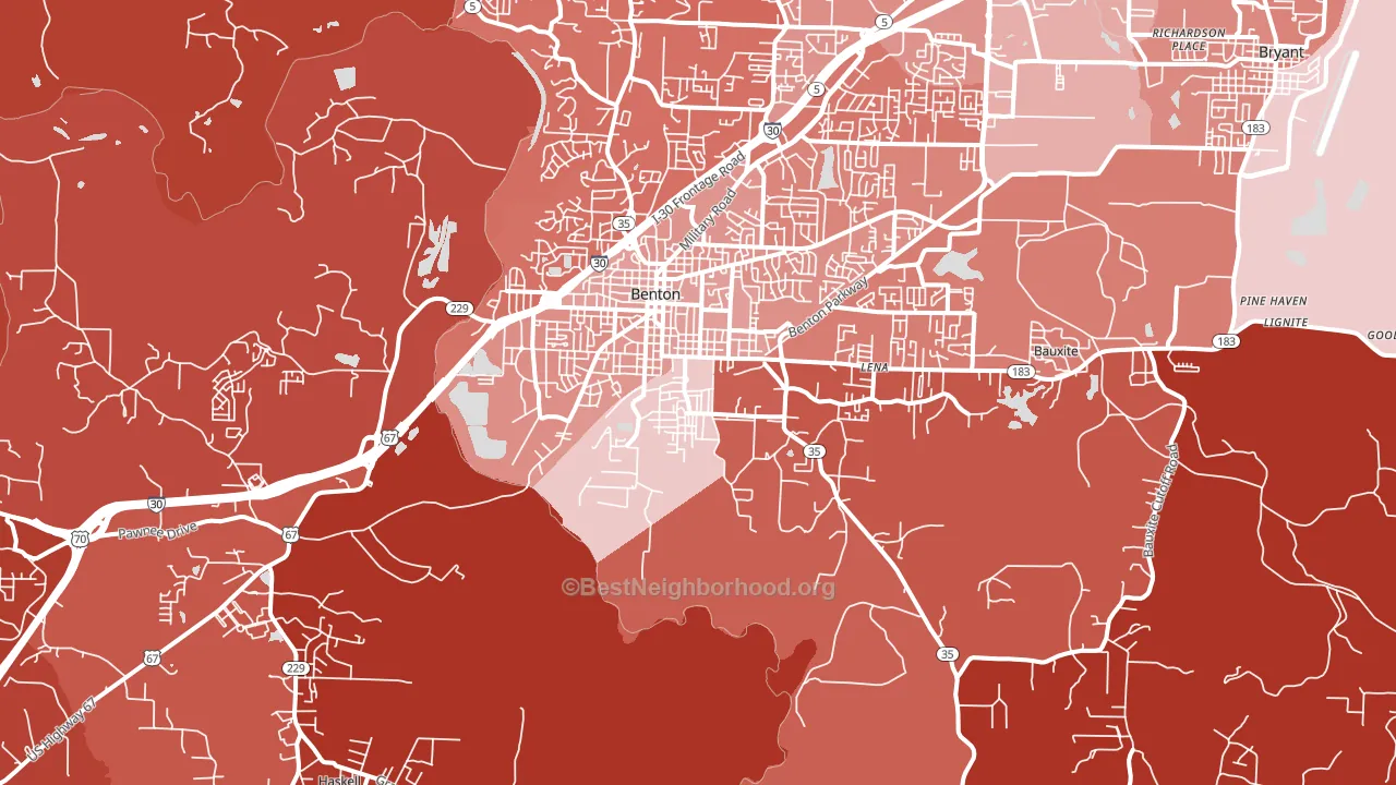 72015, AR block-group political-lean map