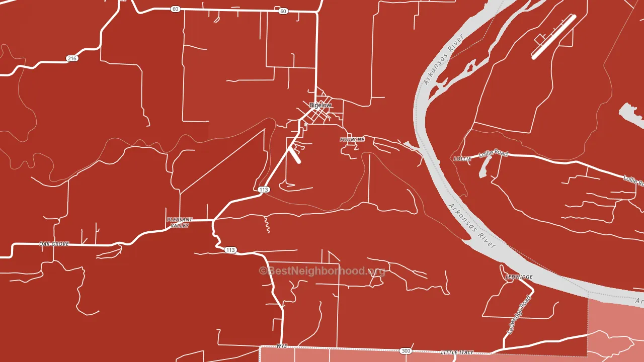 72016, AR block-group political-lean map