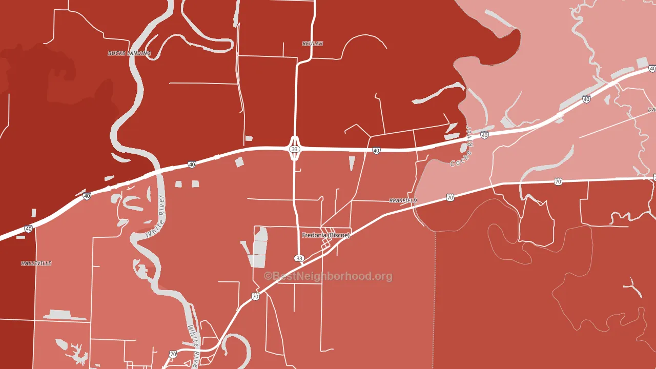 72017, AR block-group political-lean map