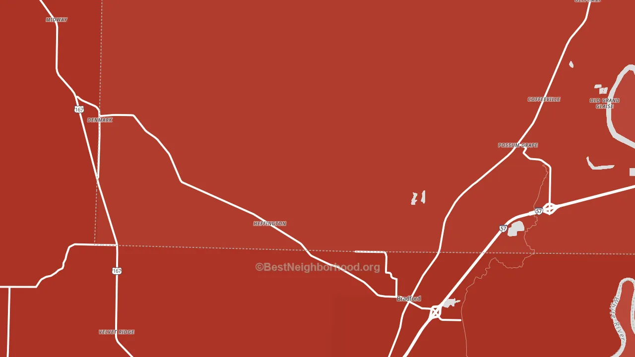 72020, AR block-group political-lean map