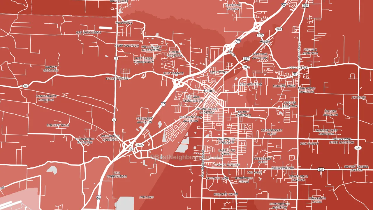 72023, AR block-group political-lean map