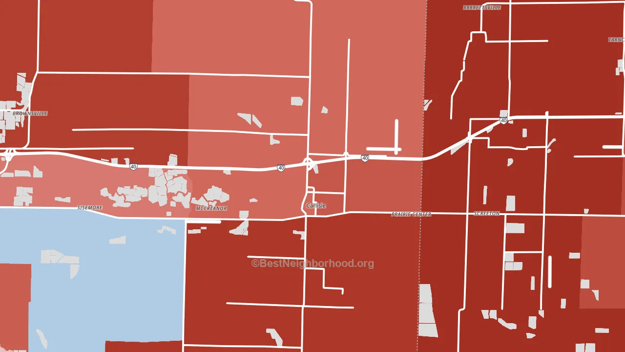 72024, AR block-group political-lean map