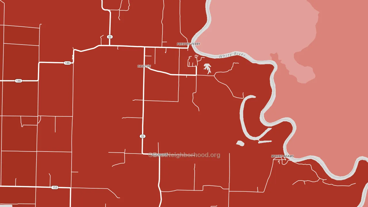 72026, AR block-group political-lean map
