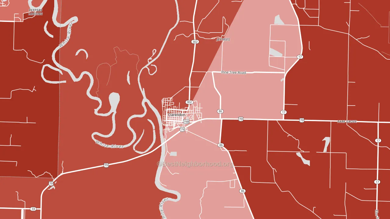 72029, AR block-group political-lean map