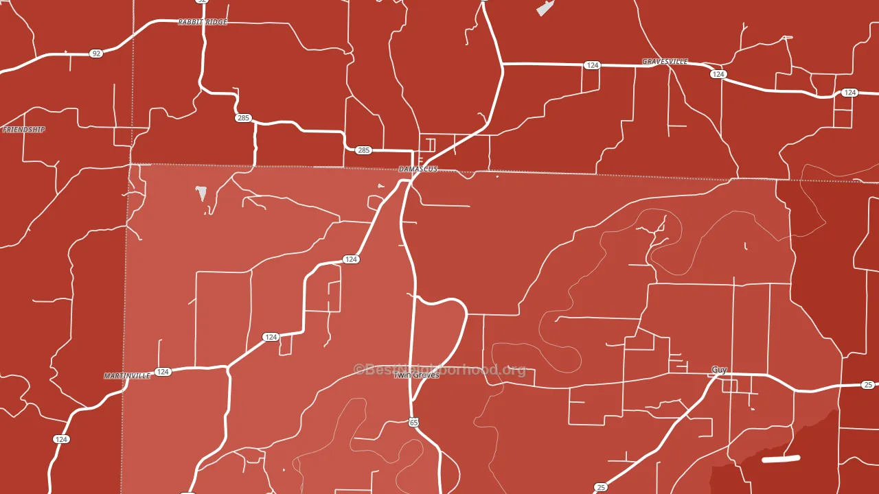 72039, AR block-group political-lean map