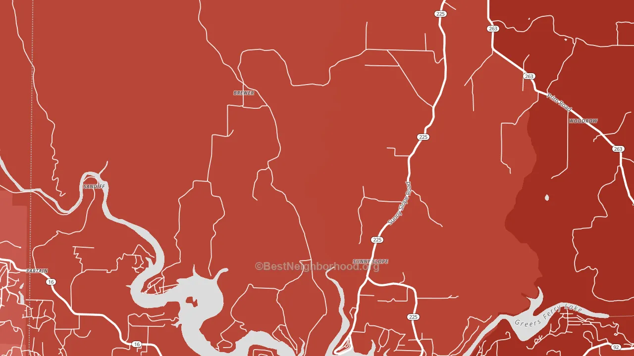 72044, AR block-group political-lean map