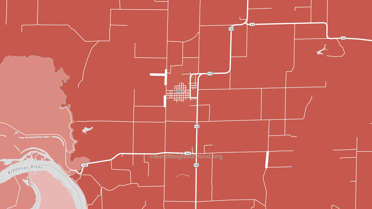 72055, AR block-group political-lean map