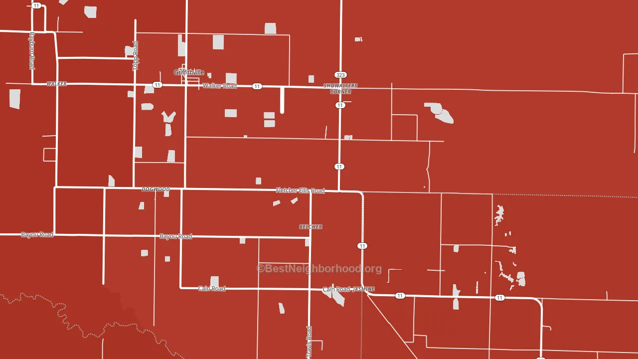 72060, AR block-group political-lean map