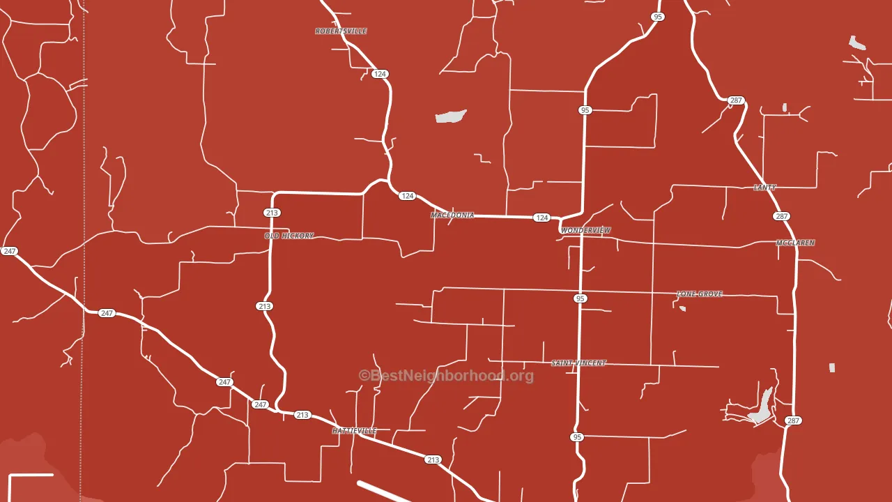 72063, AR block-group political-lean map