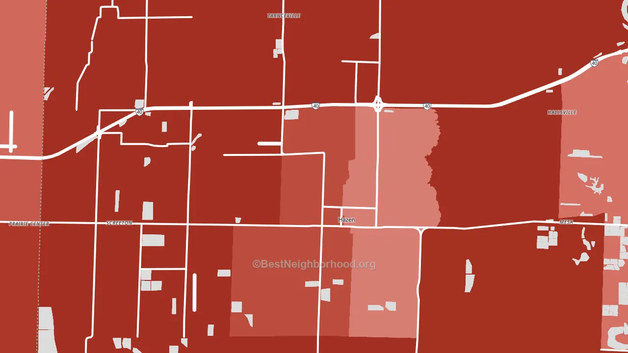 72064, AR block-group political-lean map