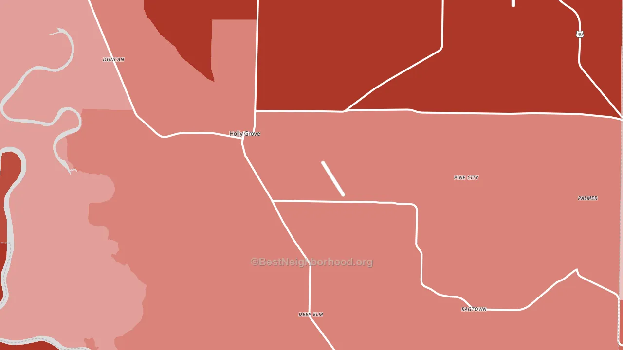 72069, AR block-group political-lean map