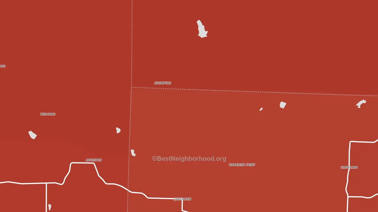 72080, AR block-group political-lean map