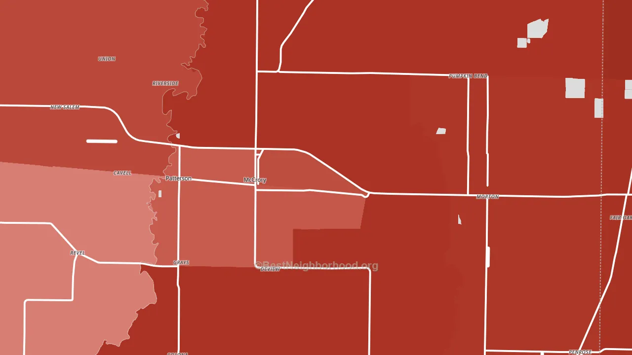 72101, AR block-group political-lean map