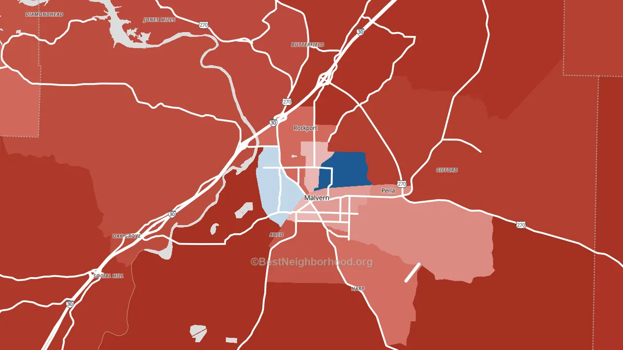 72104, AR block-group political-lean map