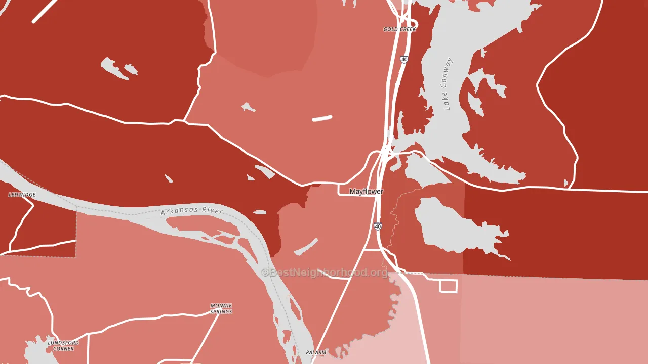 72106, AR block-group political-lean map
