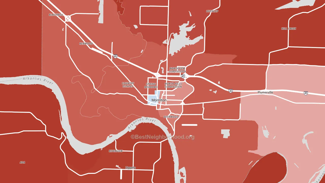 72110, AR block-group political-lean map