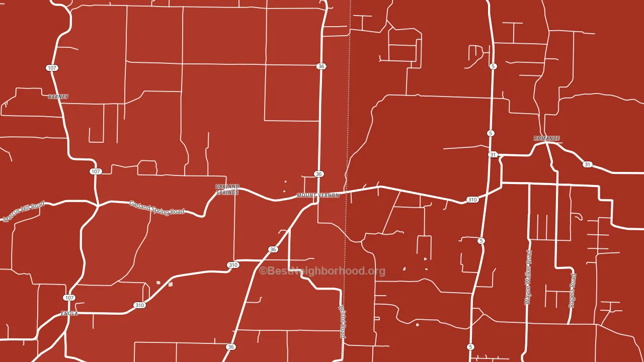 72111, AR block-group political-lean map