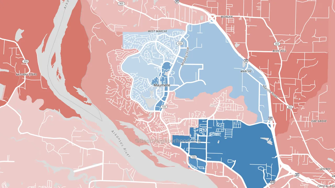 72113, AR block-group political-lean map