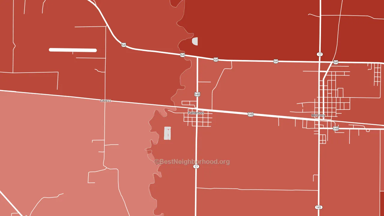 72123, AR block-group political-lean map