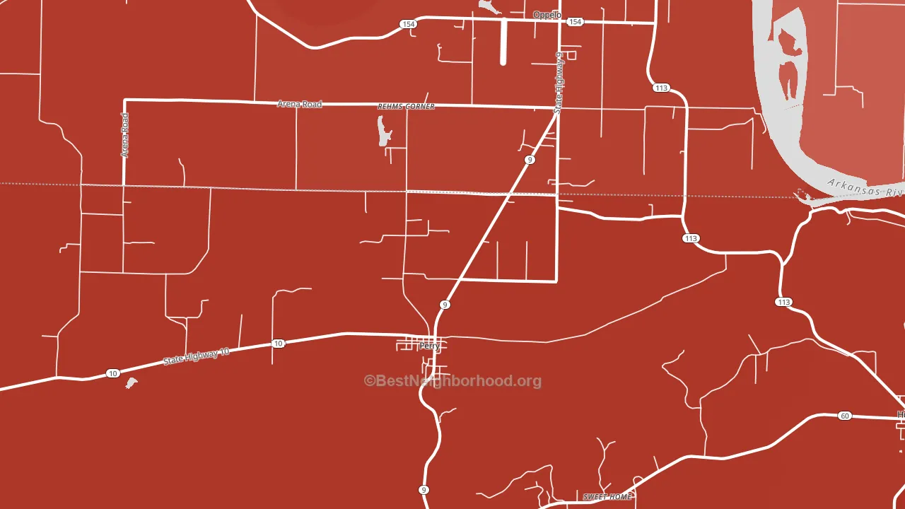 72125, AR block-group political-lean map