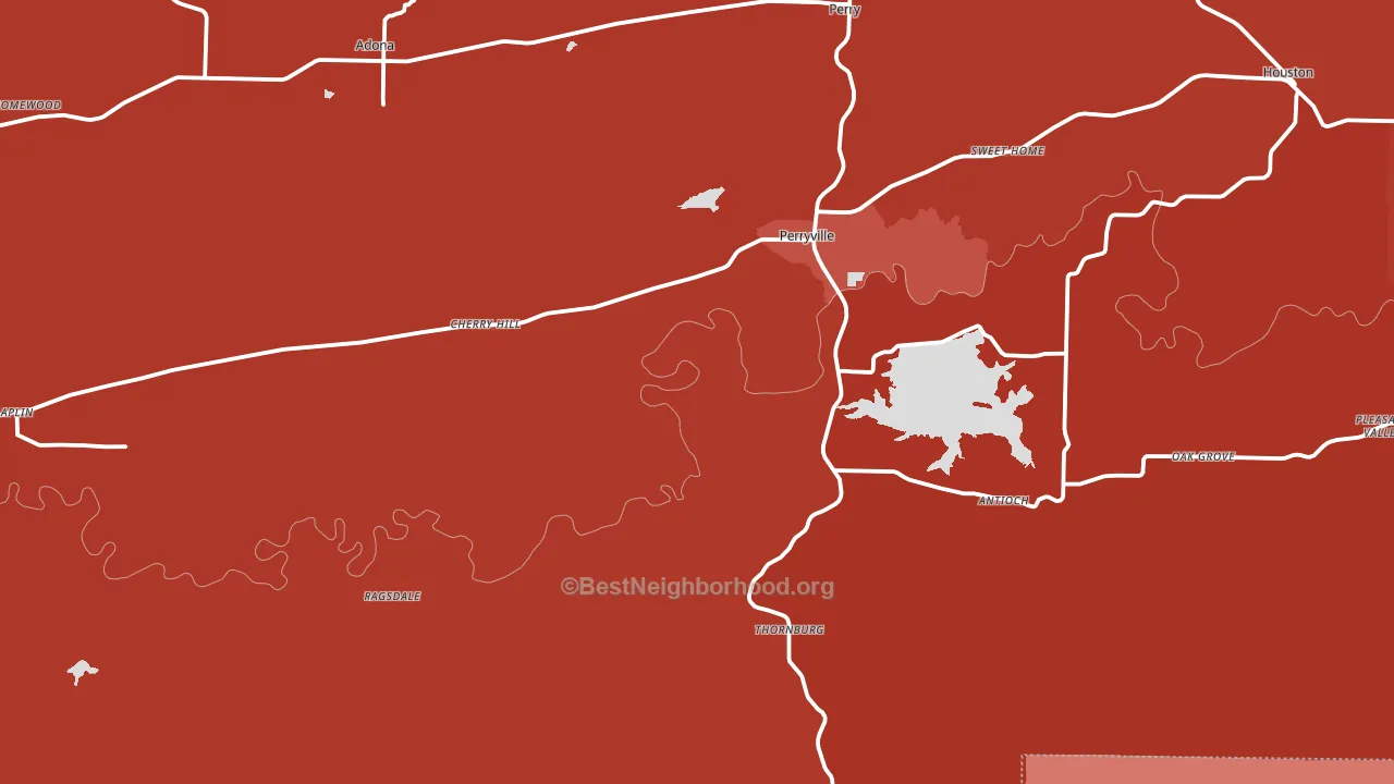 72126, AR block-group political-lean map