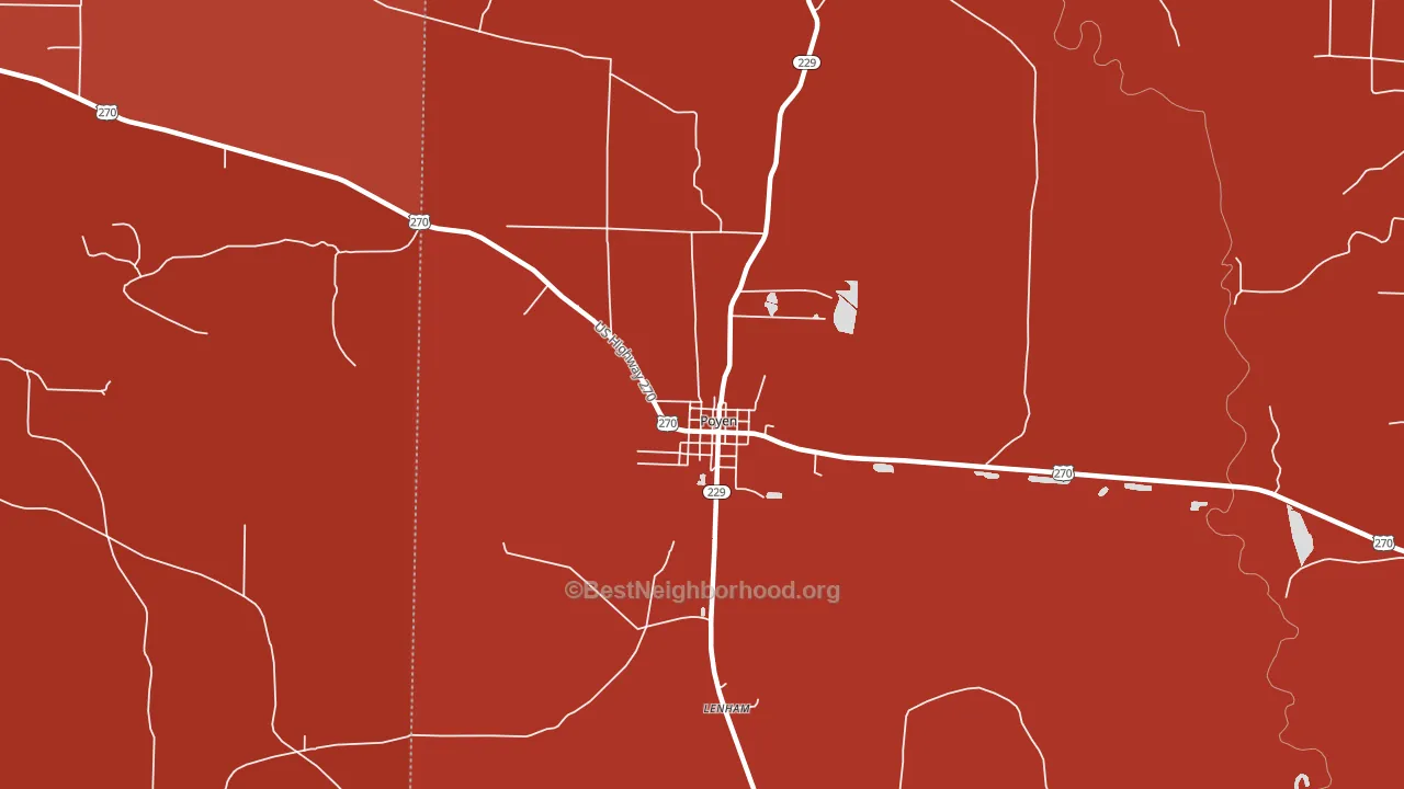 72128, AR block-group political-lean map