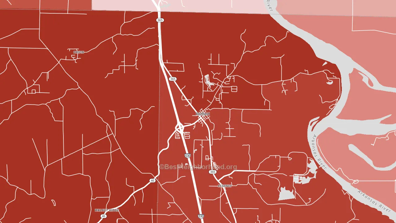 72132, AR block-group political-lean map