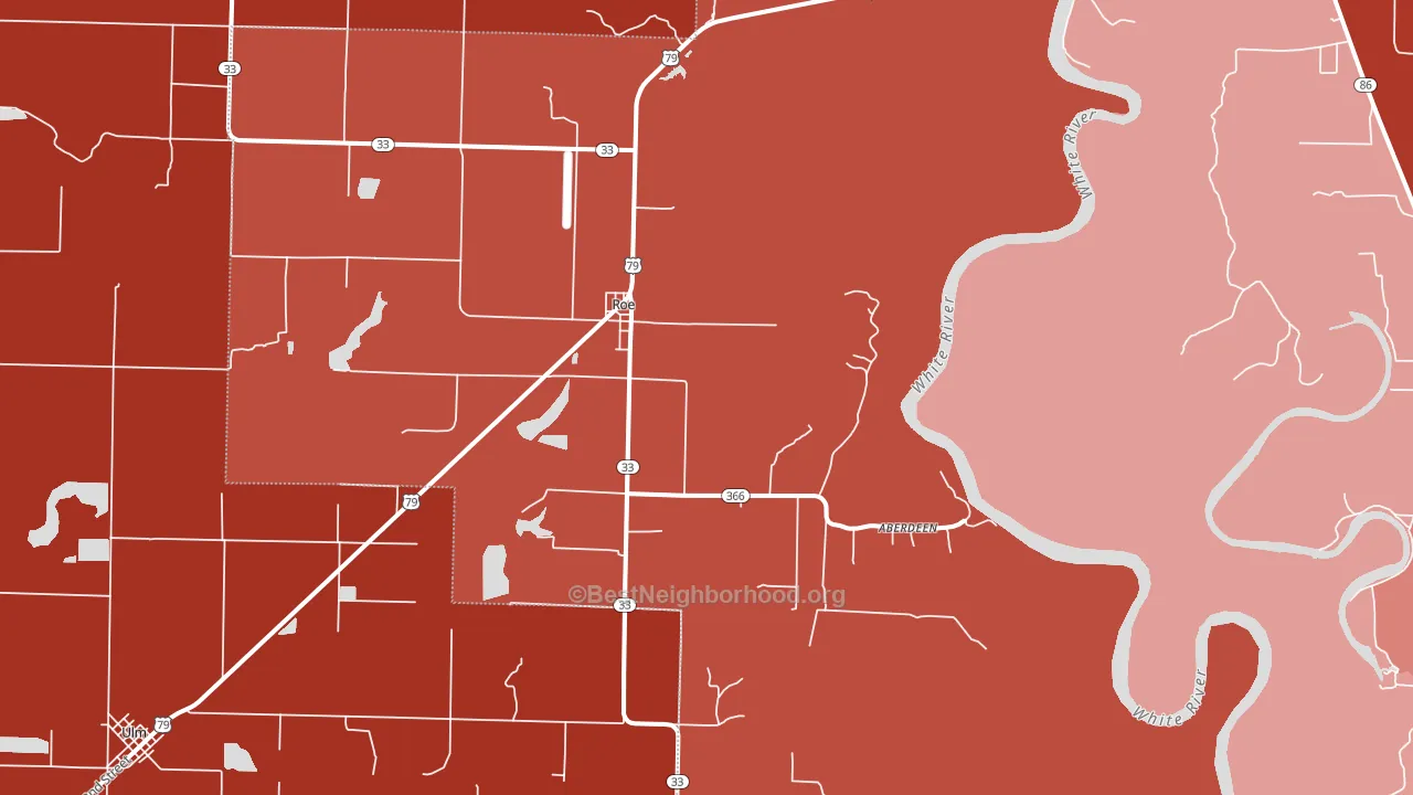 72134, AR block-group political-lean map