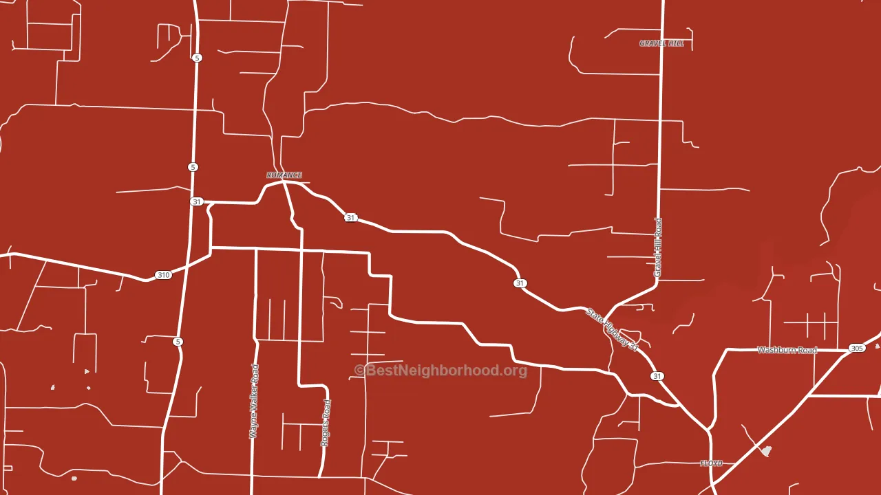 72136, AR block-group political-lean map