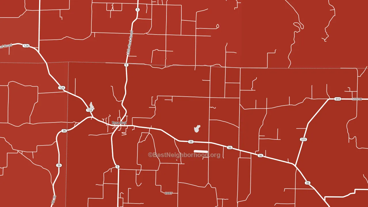 72137, AR block-group political-lean map