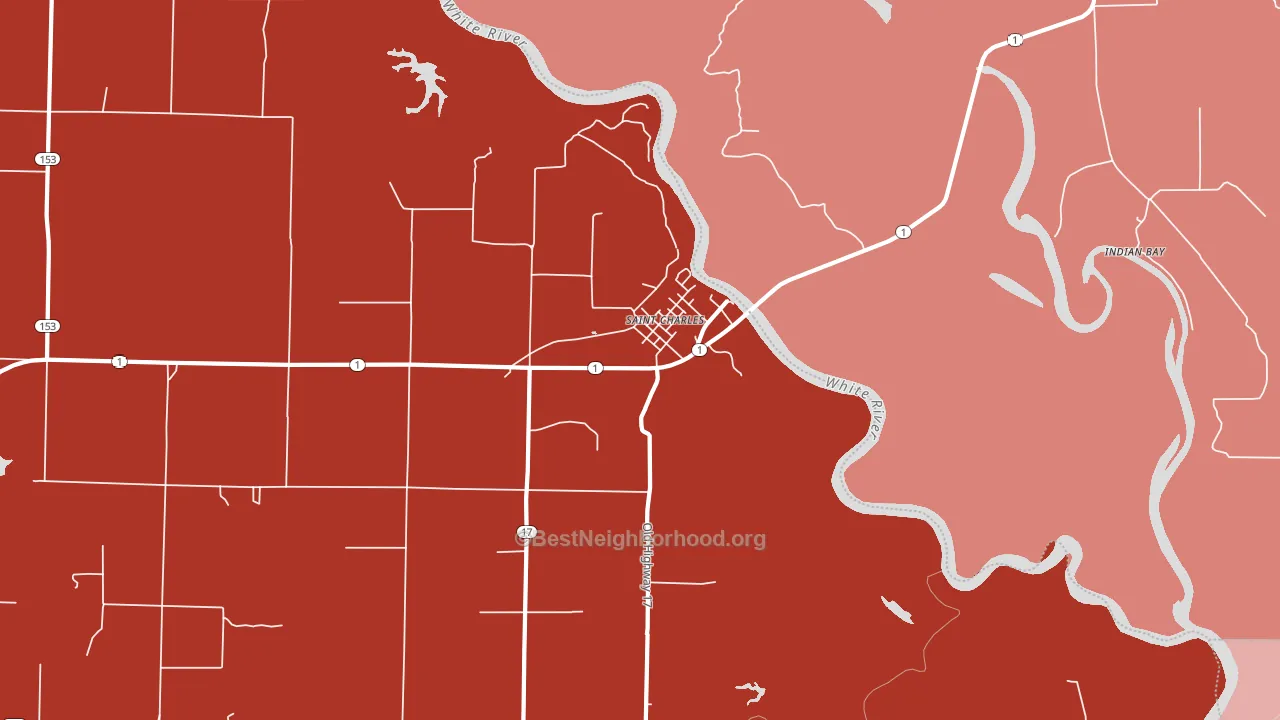 72140, AR block-group political-lean map