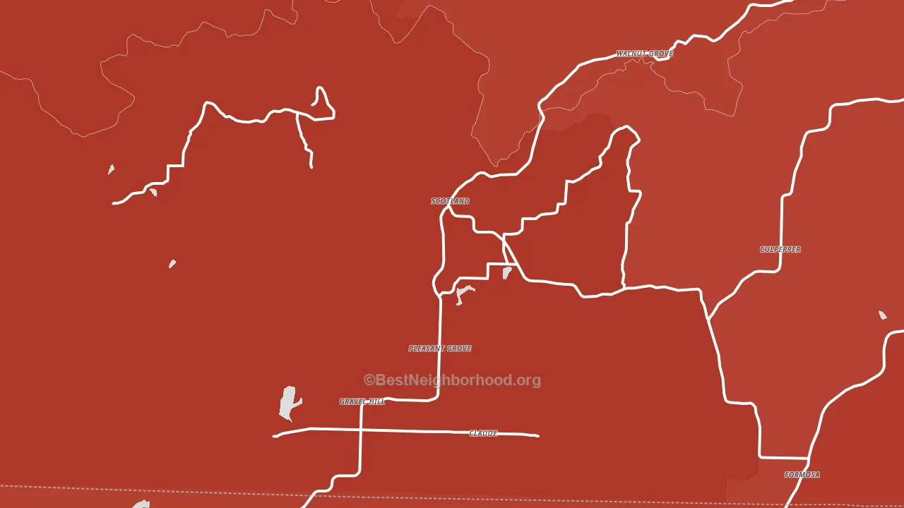 72141, AR block-group political-lean map