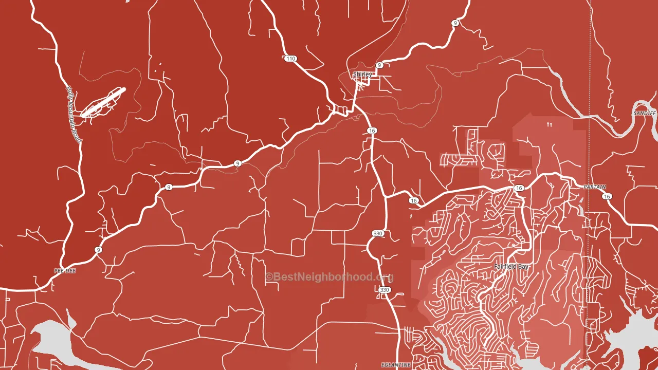 72153, AR block-group political-lean map