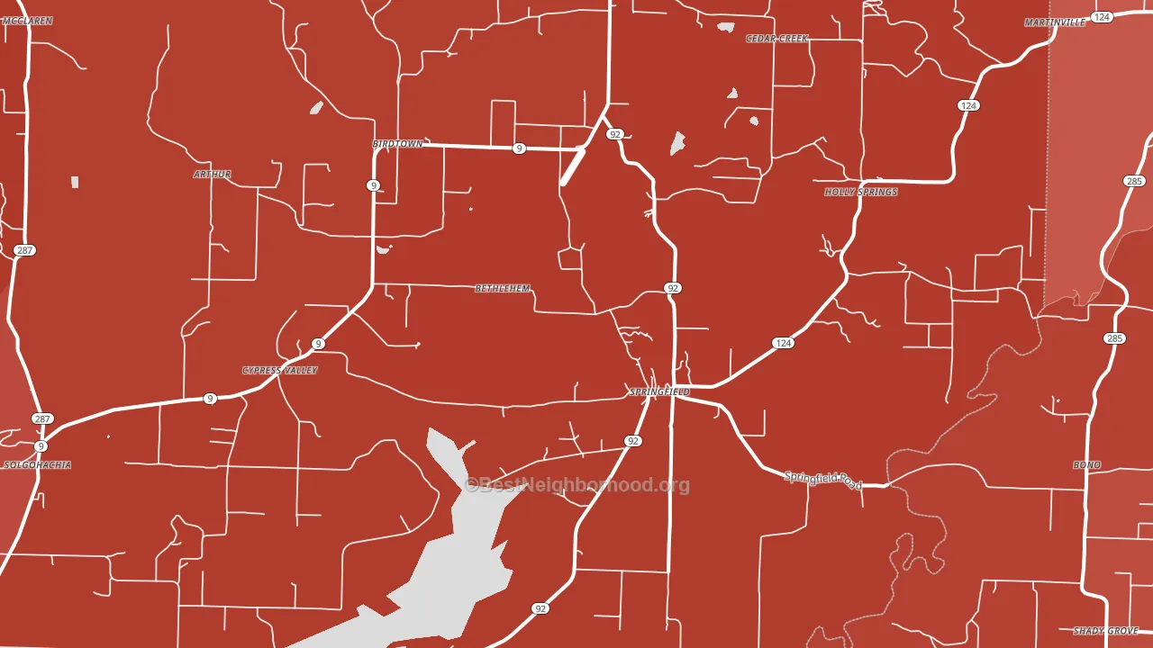 72157, AR block-group political-lean map