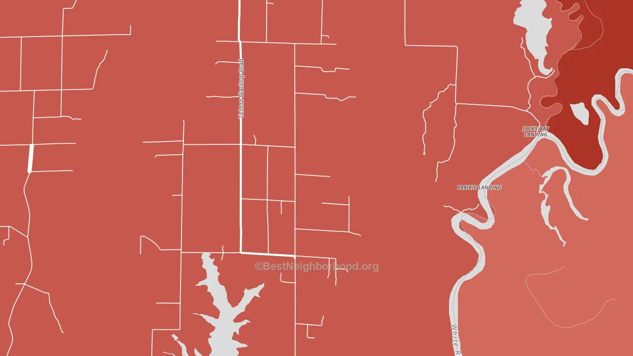 72166, AR block-group political-lean map