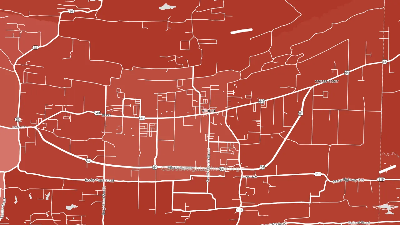 72173, AR block-group political-lean map