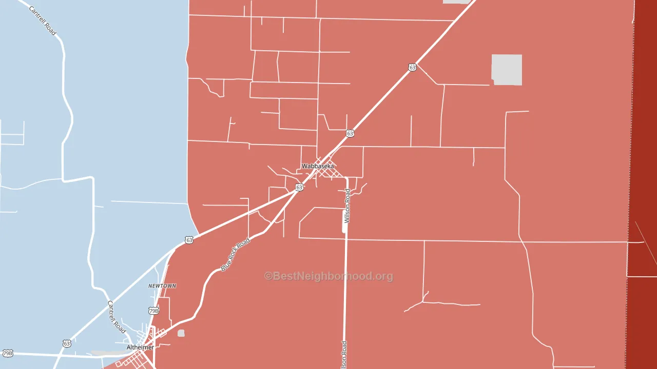 72175, AR block-group political-lean map