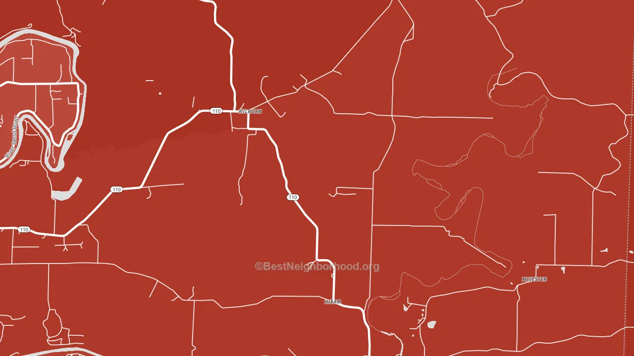 72179, AR block-group political-lean map