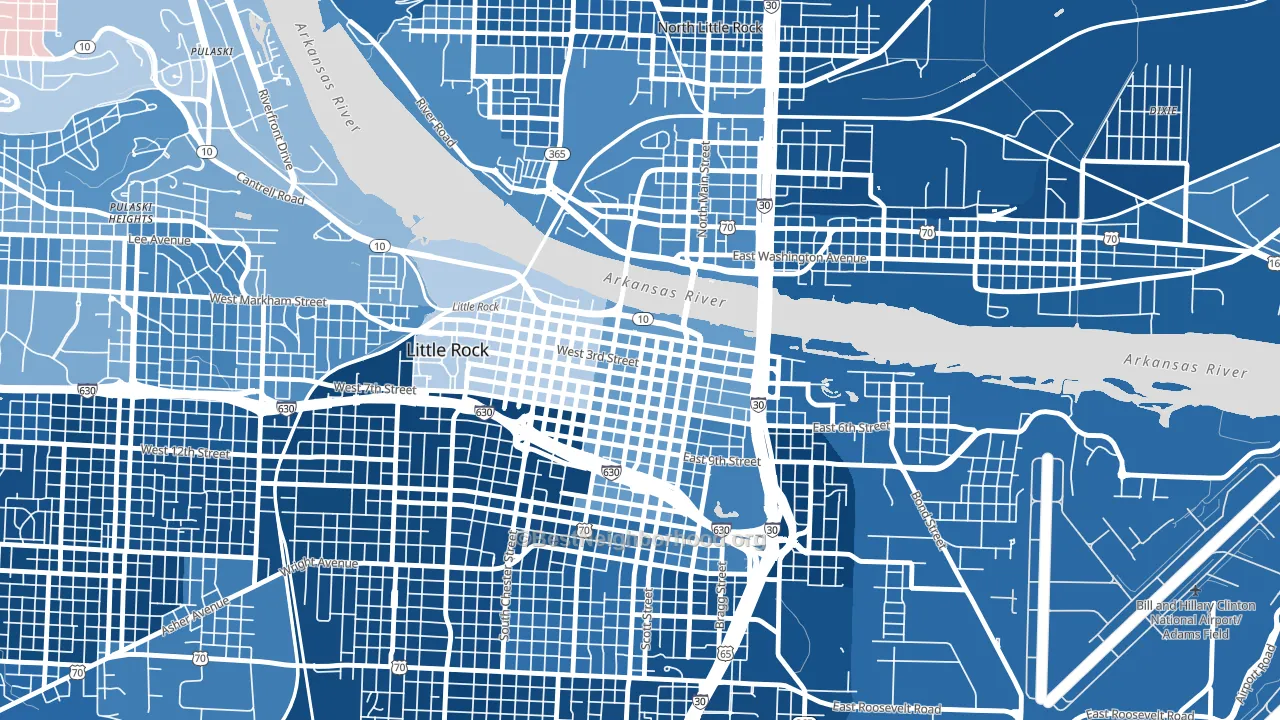 72201, AR block-group political-lean map