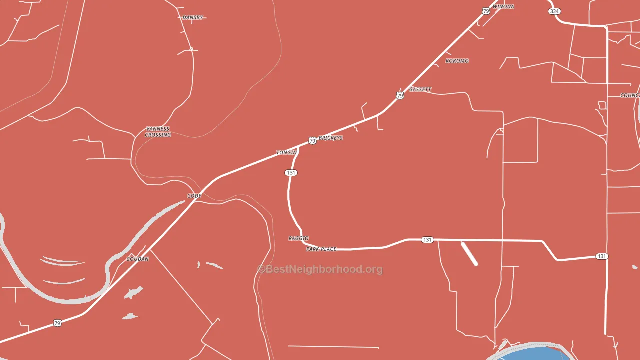 72320, AR block-group political-lean map