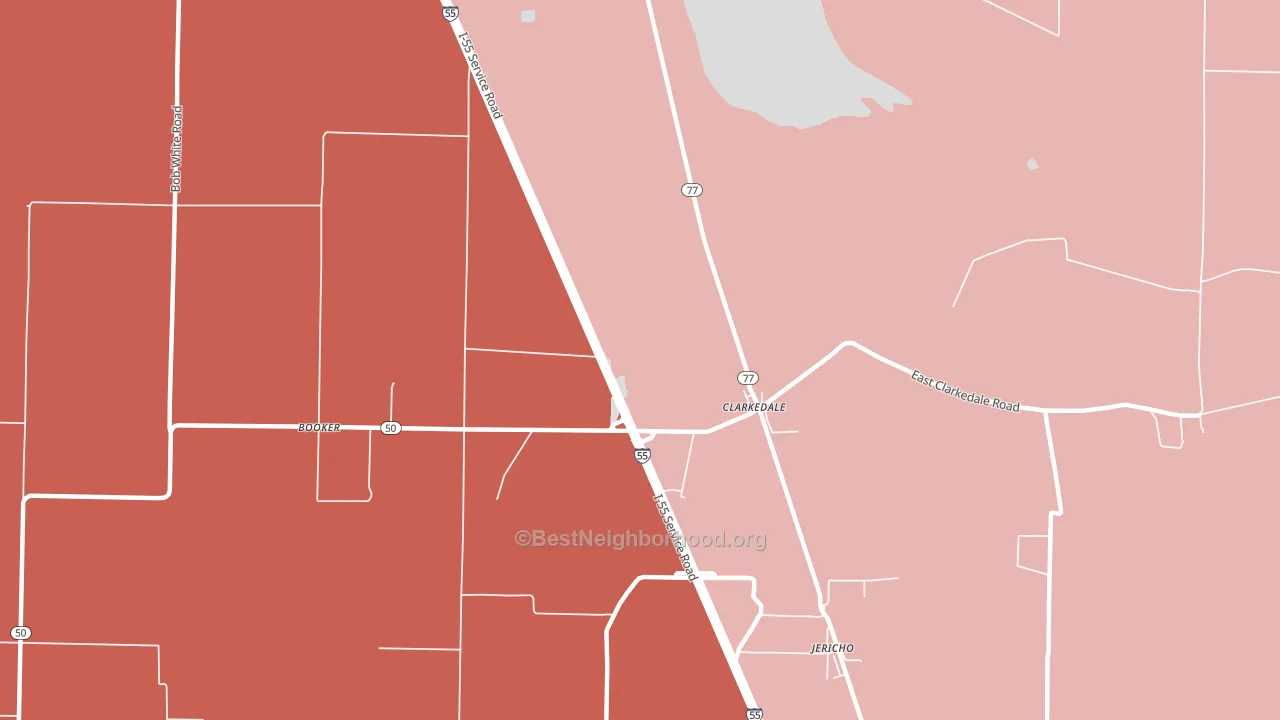 72325, AR block-group political-lean map