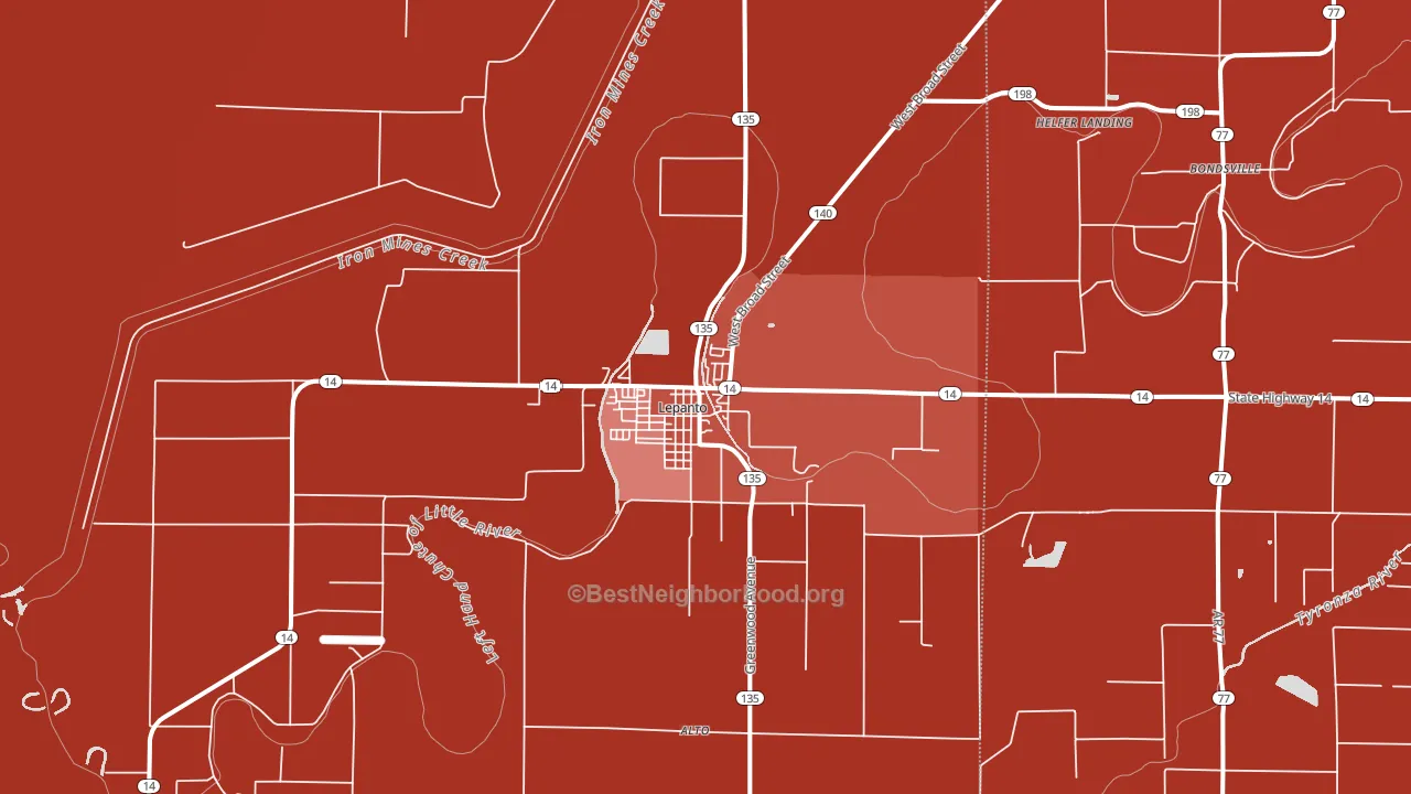 72354, AR block-group political-lean map