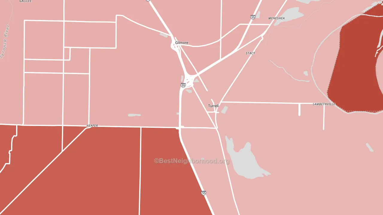 72384, AR block-group political-lean map