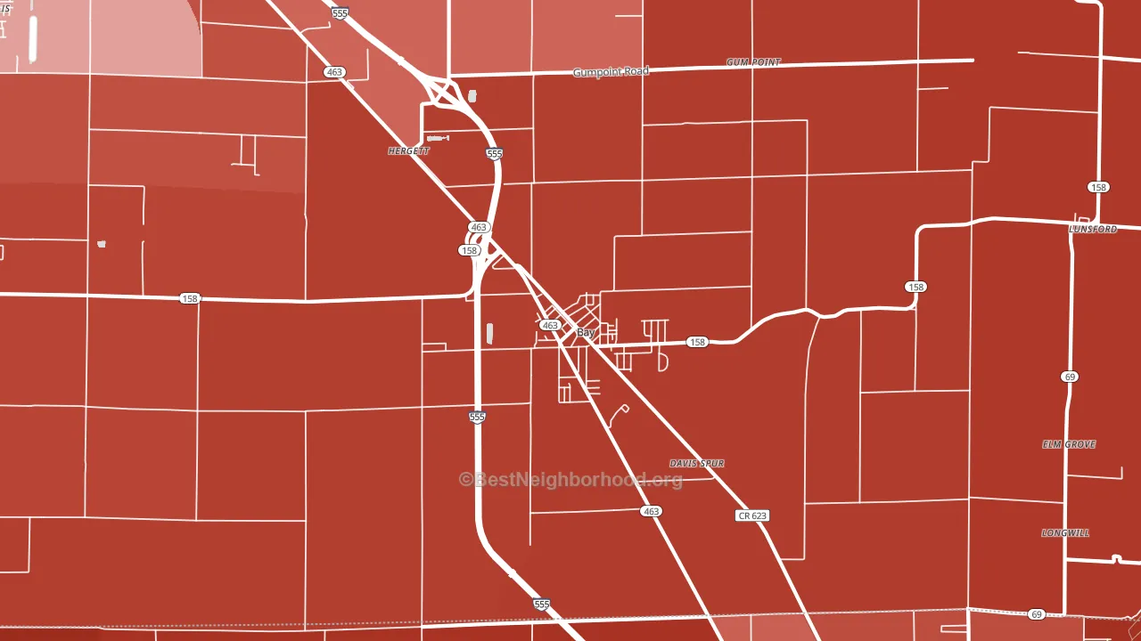 72411, AR block-group political-lean map