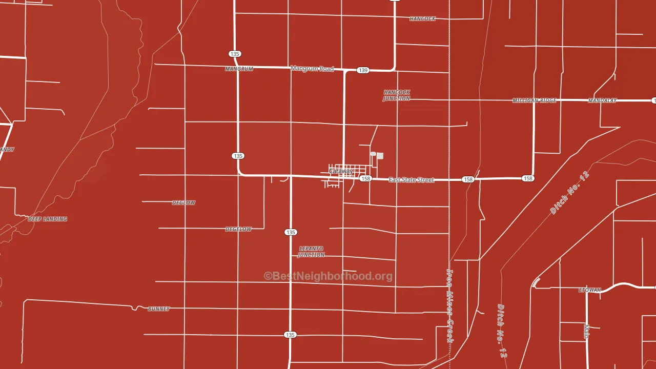 72419, AR block-group political-lean map