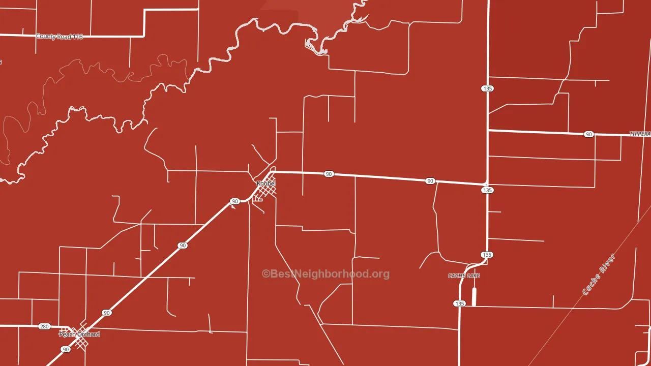 72435, AR block-group political-lean map