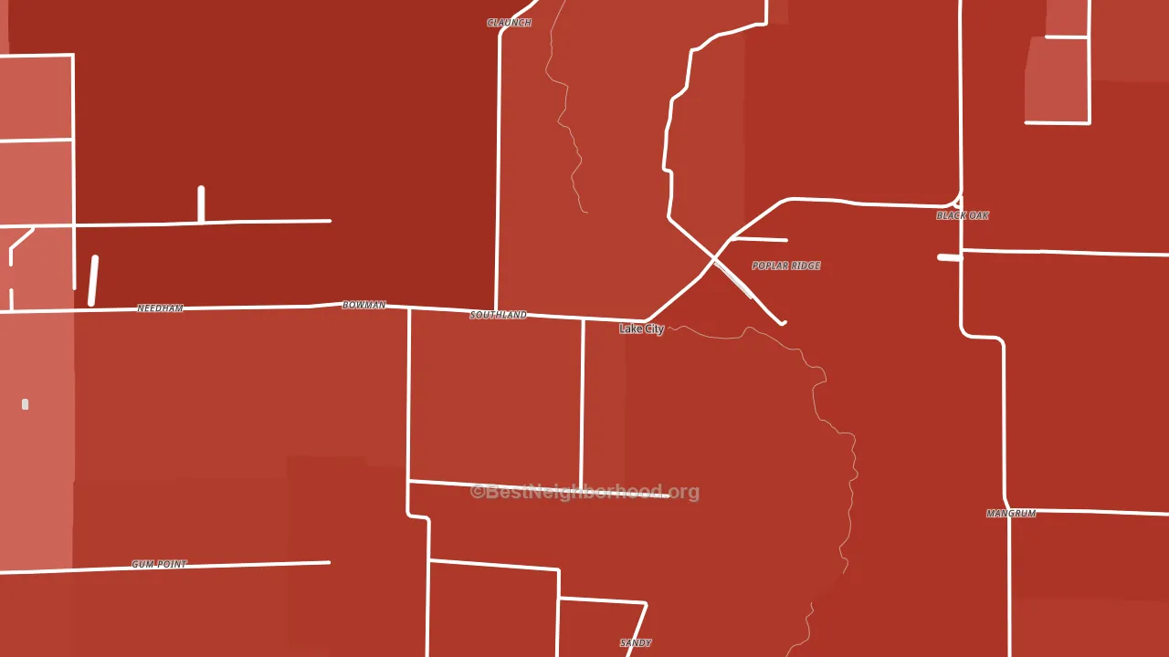 72437, AR block-group political-lean map