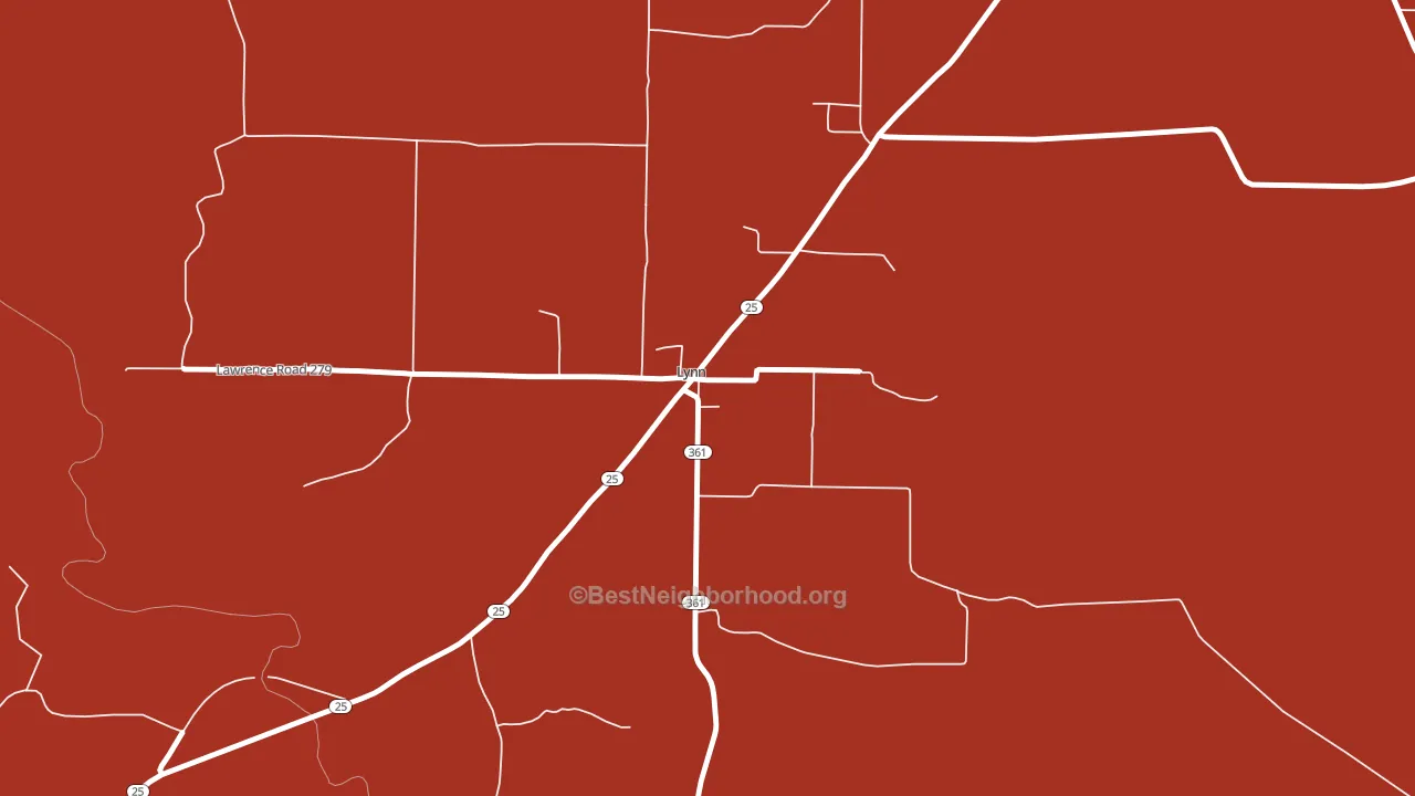 72440, AR block-group political-lean map